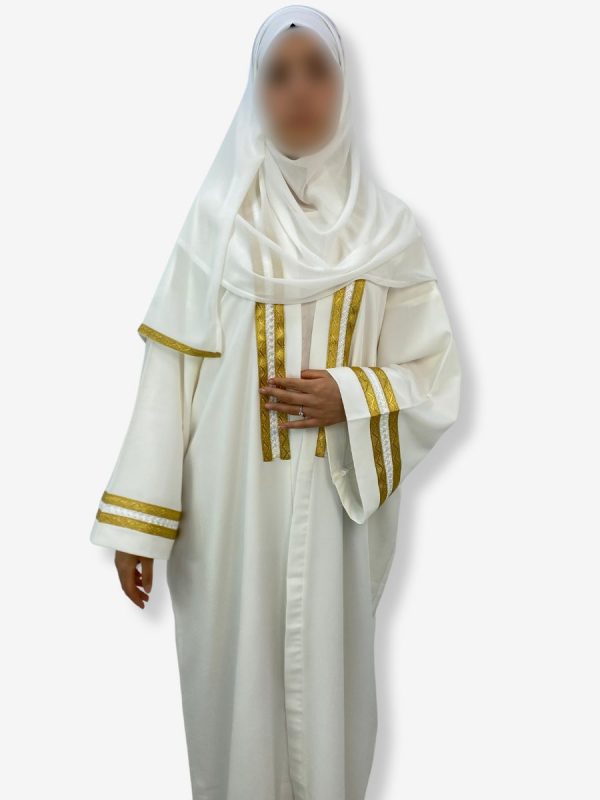 Abaya Hajj & Omra <br> Marwa Blanche – Image 2