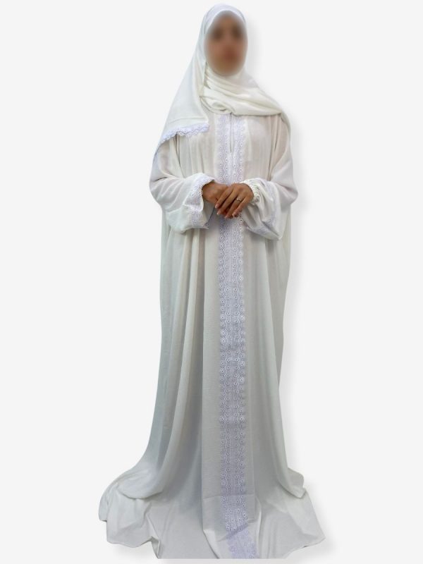 Abaya Hajj et Omra <br> Ranim Blanche – Image 2