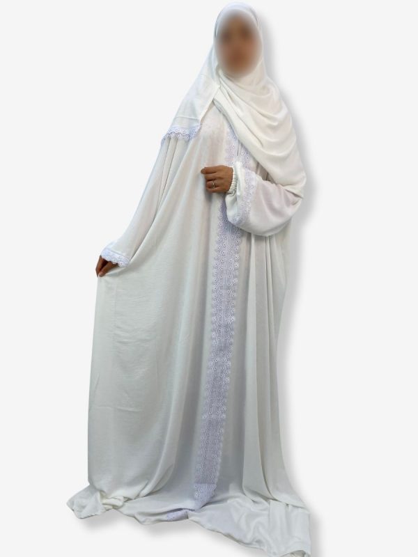 Abaya Hajj et Omra <br> Ranim Blanche – Image 3