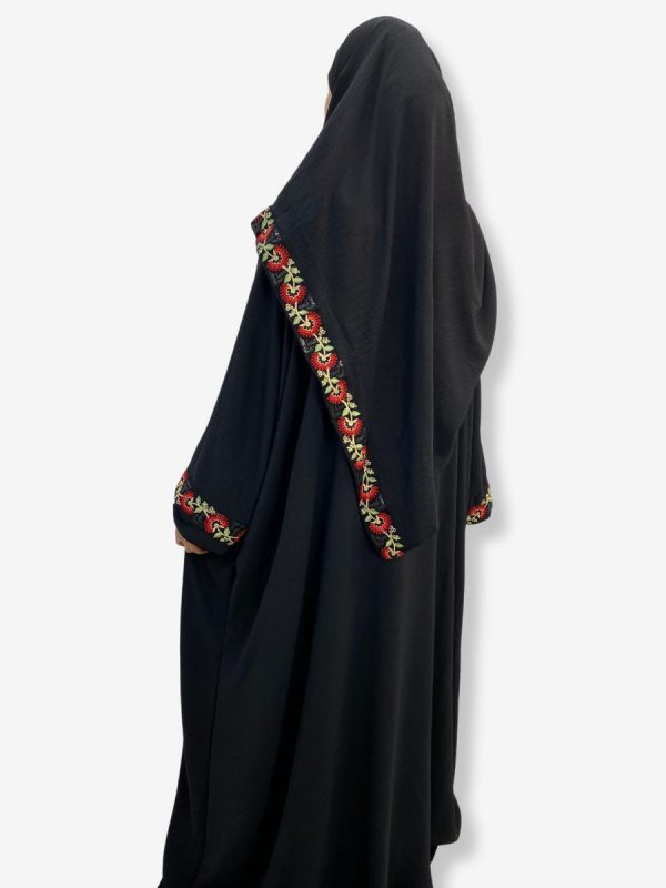 Robe de prière Fatima <br> Noire motif rosace – Image 4