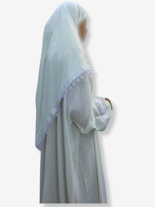 Abaya Hajj et Omra <br> Ranim Blanche – Image 4